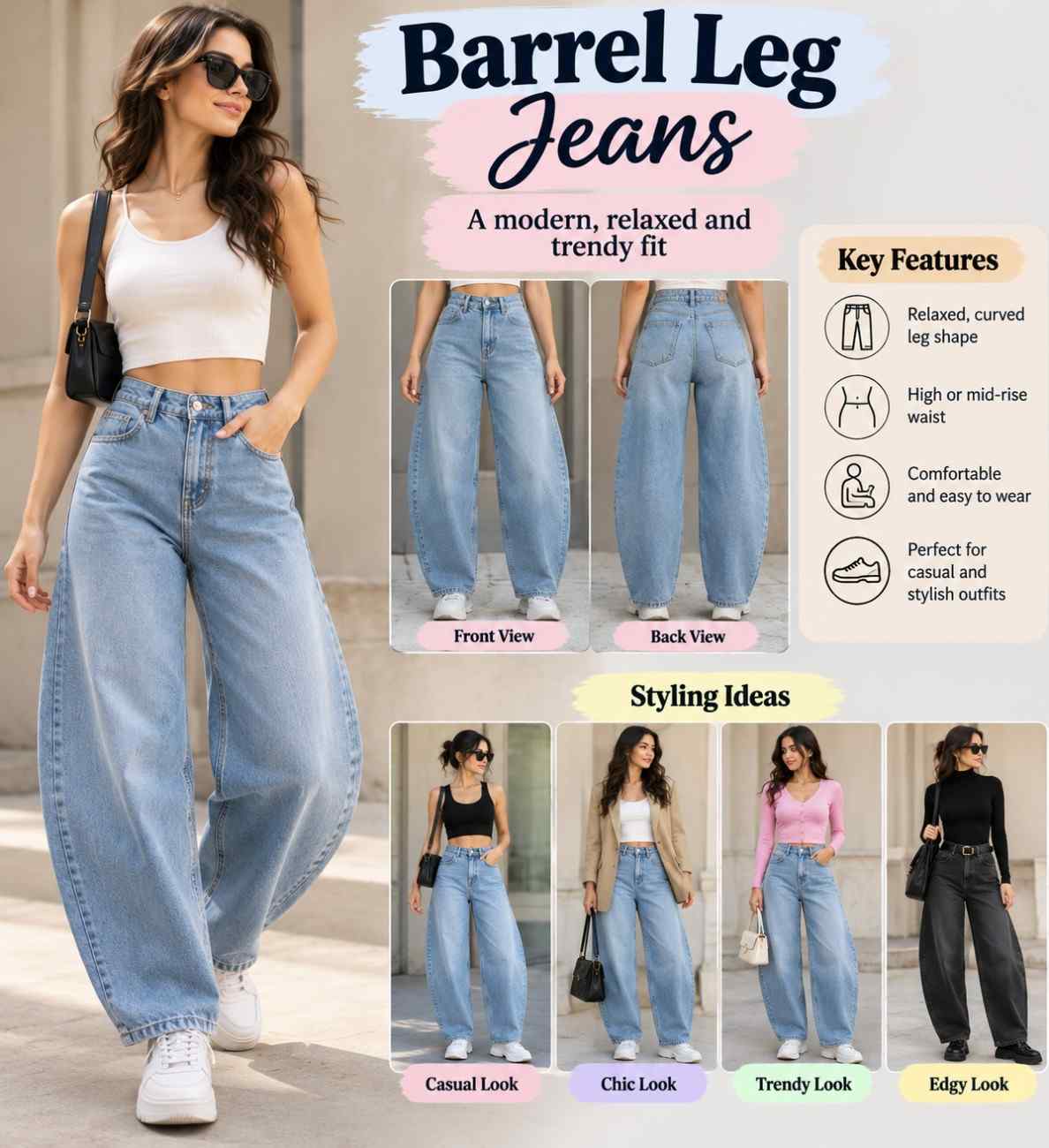 Barrel Leg Jeans