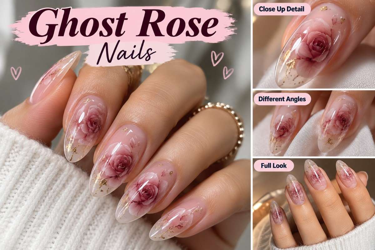 Ghost Rose Nails