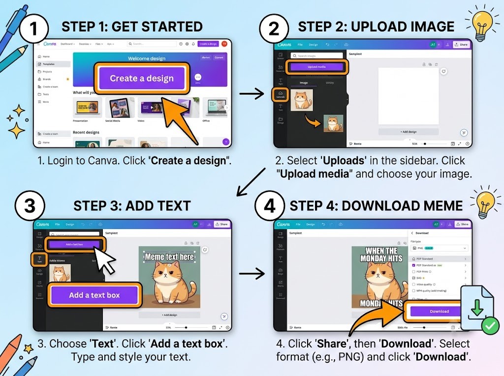 Create a Rumpelstiltskin meme with a funny caption in Canva