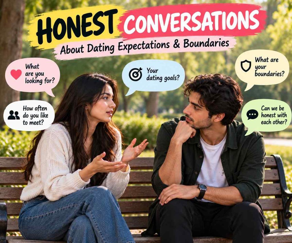A couple discussing relationship expectations and boundaries