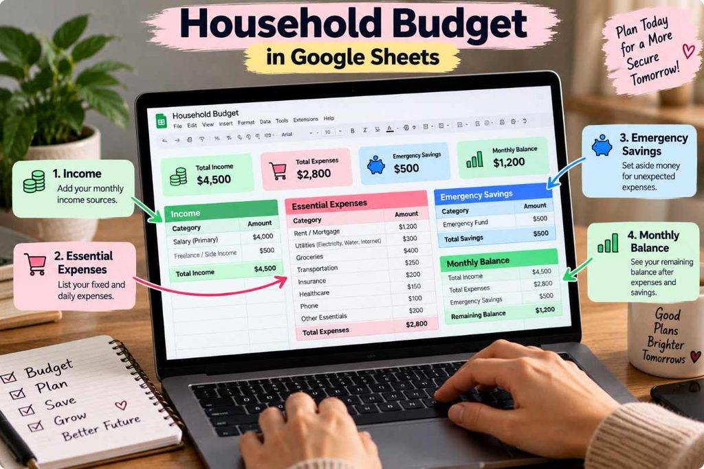 Plan a tradwife household budget with Google Sheets